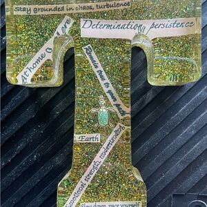 6”-tall, 5”-wide, 1.5”-deep Turtle Epoxy Block “T”